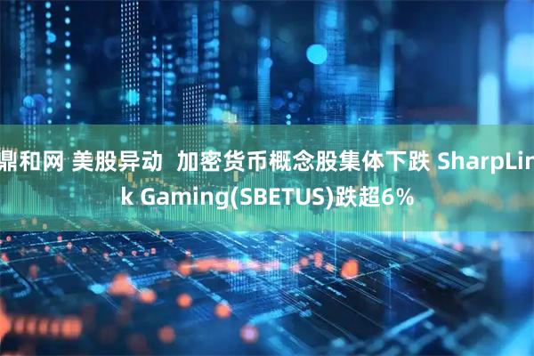 鼎和网 美股异动  加密货币概念股集体下跌 SharpLink Gaming(SBETUS)跌超6%